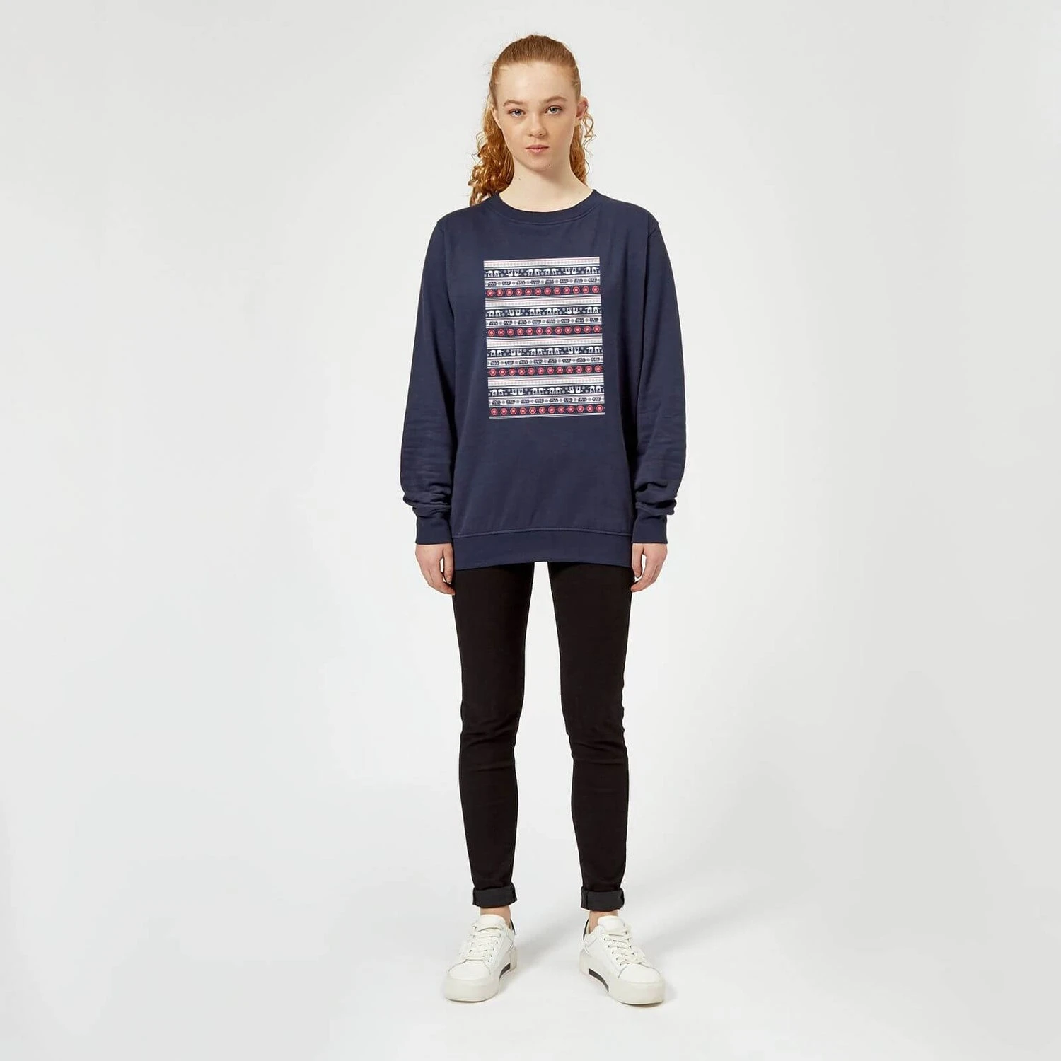 Star Wars AT-AT Pattern Women's Christmas Jumper - Navy 5 Star Wars AT-AT Pattern Women's Christmas Jumper - Navy - Image 3