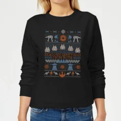 Star Wars Seasons Greeting From Hoth Women's Christmas Jumper - Black