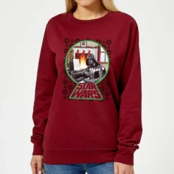Star Wars A Very Merry Sithmas Women's Christmas Jumper - Burgundy