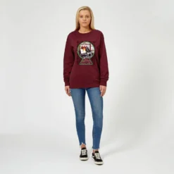 Star Wars A Very Merry Sithmas Women's Christmas Jumper - Burgundy -Christmas Clothes Store 11929589 7924625256046227