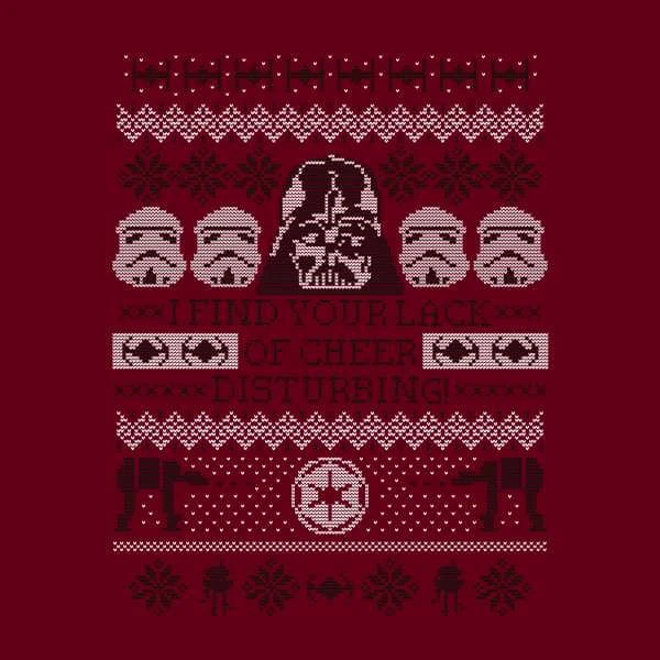Star Wars I Find Your Lack Of Cheer Disturbing Women's Christmas Jumper - Burgundy 4 Star Wars I Find Your Lack Of Cheer Disturbing Women's Christmas Jumper - Burgundy - Image 2