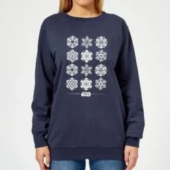 Star Wars Snowflake Women's Christmas Jumper - Navy