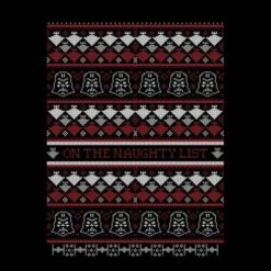 Star Wars On The Naughty List Pattern Women's Christmas T-Shirt - Black 8 Star Wars On The Naughty List Pattern Women's Christmas T-Shirt - Black -Christmas Clothes Store 11929705 9514624299261942
