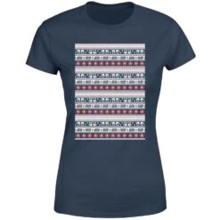 Star Wars AT-AT Pattern Women's Christmas T-Shirt - Navy 11 Star Wars AT-AT Pattern Women's Christmas T-Shirt - Navy -Christmas Clothes Store 11929725 1504624494971853
