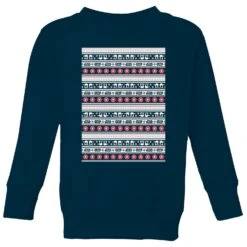 Star Wars AT-AT Pattern Kids Christmas Jumper - Navy
