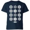 Star Wars Snowflake Kids Christmas T-Shirt - Navy 2 Star Wars Snowflake Kids Christmas T-Shirt - Navy -Christmas Clothes Store 11929874 6404622431882650