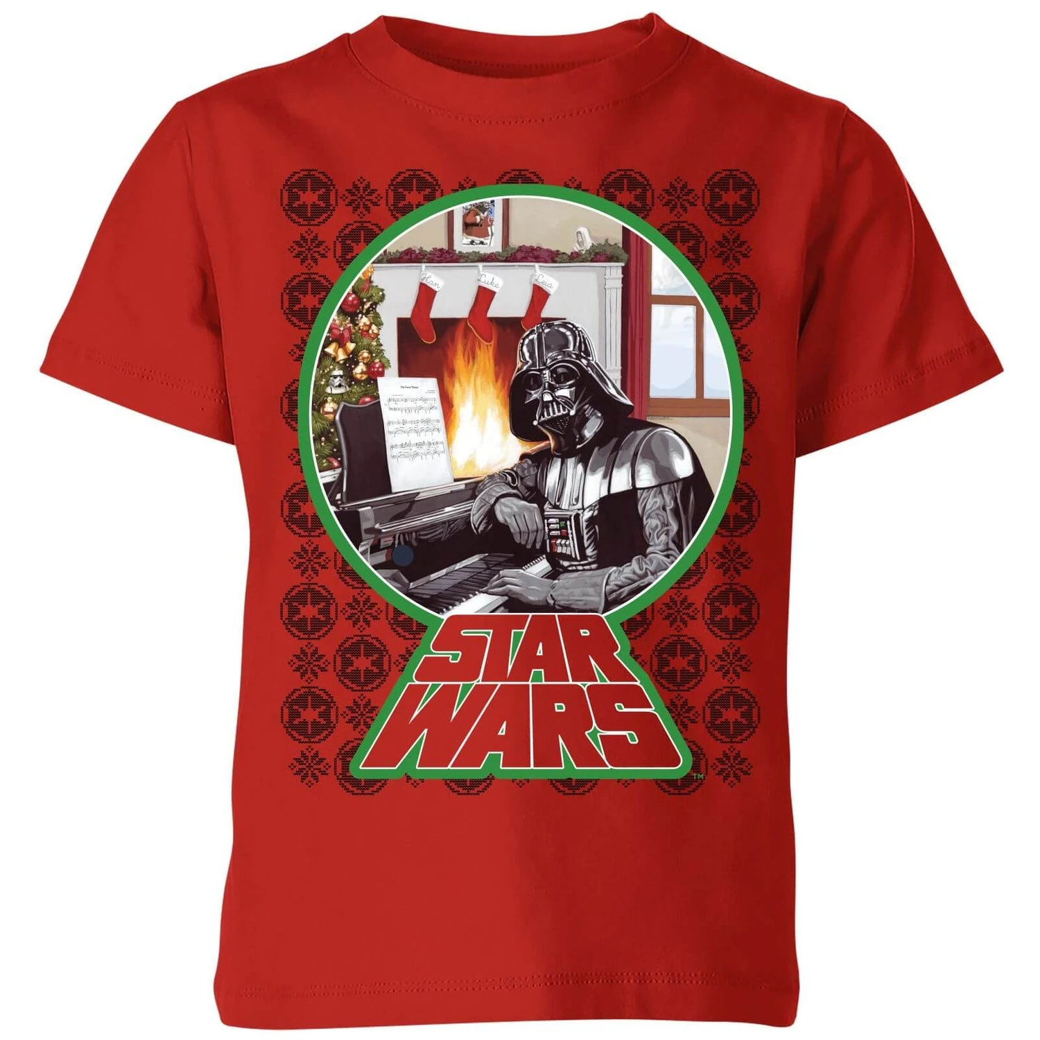 Star Wars A Very Merry Sithmas Kids Christmas T-Shirt - Red 3 Star Wars A Very Merry Sithmas Kids Christmas T-Shirt - Red