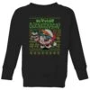 Cartoon Network Dexter's Lab Pattern Kids' Christmas Jumper - Black -Christmas Clothes Store 11931678 1024622959518624