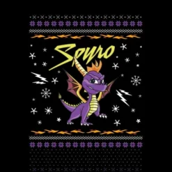 Spyro Knit Women's Christmas T-Shirt - Black 8 Spyro Knit Women's Christmas T-Shirt - Black -Christmas Clothes Store 11962049 2054626574817340
