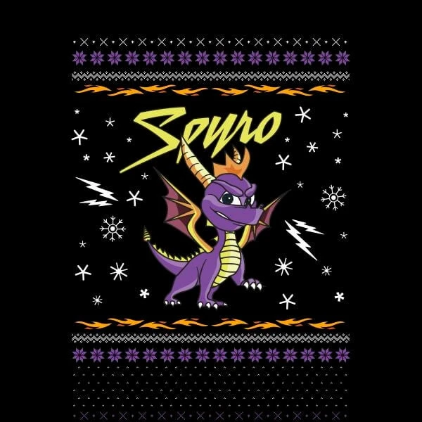 Spyro Knit Women's Christmas T-Shirt - Black 4 Spyro Knit Women's Christmas T-Shirt - Black - Image 2