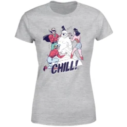 DC COMICS DC Chill! Women's Christmas T-Shirt - Grey -Christmas Clothes Store 11963148 2314627060570713