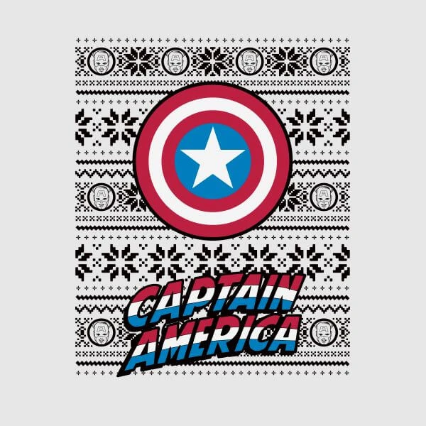 Marvel Captain America Women's Christmas T-Shirt - Grey 4 Marvel Captain America Women's Christmas T-Shirt - Grey - Image 2