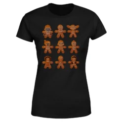 Star Wars Gingerbread Characters Women's Christmas T-Shirt - Black 11 Star Wars Gingerbread Characters Women's Christmas T-Shirt - Black -Christmas Clothes Store 11963199 5244627062702303