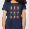 Elf Faces Women's Christmas T-Shirt - Navy -Christmas Clothes Store 11963209 1784627062877257