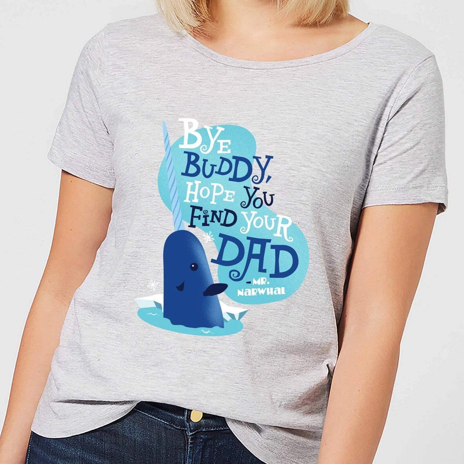 Elf Bye Buddy Women's Christmas T-Shirt - Grey 3 Elf Bye Buddy Women's Christmas T-Shirt - Grey