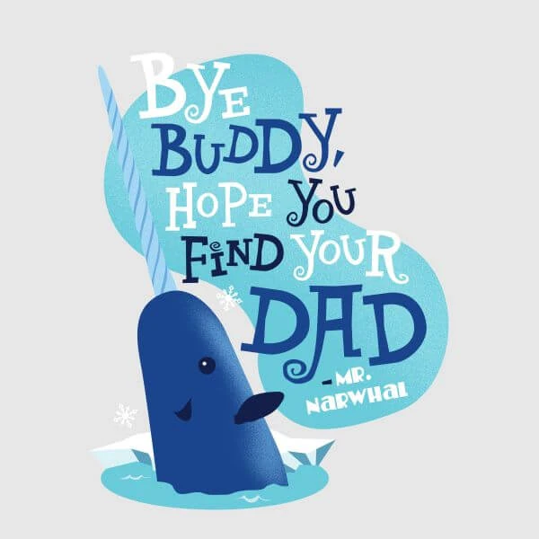 Elf Bye Buddy Women's Christmas T-Shirt - Grey 4 Elf Bye Buddy Women's Christmas T-Shirt - Grey - Image 2