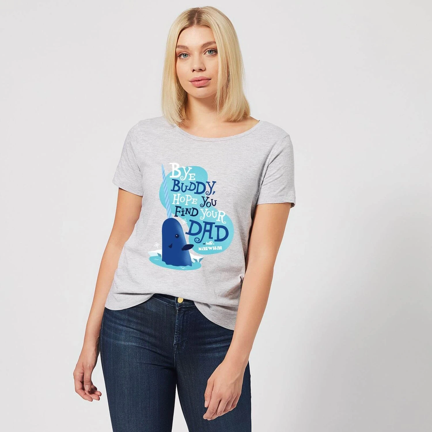 Elf Bye Buddy Women's Christmas T-Shirt - Grey 5 Elf Bye Buddy Women's Christmas T-Shirt - Grey - Image 3