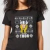 Marvel Thor Face Women's Christmas T-Shirt - Black 2 Marvel Thor Face Women's Christmas T-Shirt - Black -Christmas Clothes Store 11963280 1084627067018547