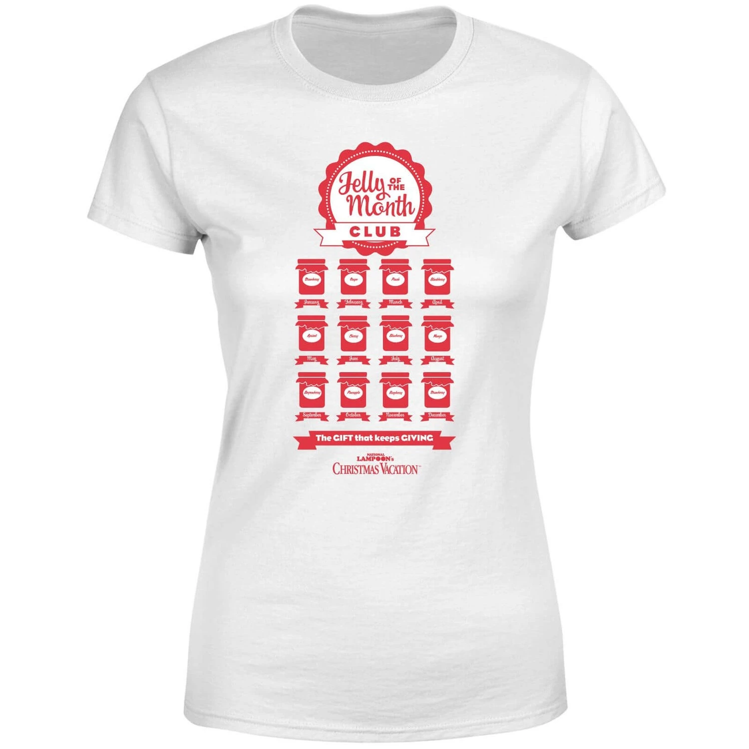 National Lampoon Jelly Of The Month Club Women's Christmas T-Shirt - White 7 National Lampoon Jelly Of The Month Club Women's Christmas T-Shirt - White - Image 5