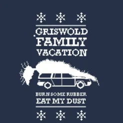 National Lampoon Griswold Vacation Ugly Knit Women's Christmas T-Shirt - Navy -Christmas Clothes Store 11963361 6674627071480015