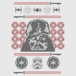 Star Wars Darth Vader Face Knit Women's Christmas T-Shirt - Grey 8 Star Wars Darth Vader Face Knit Women's Christmas T-Shirt - Grey -Christmas Clothes Store 11963529 1024627058664138