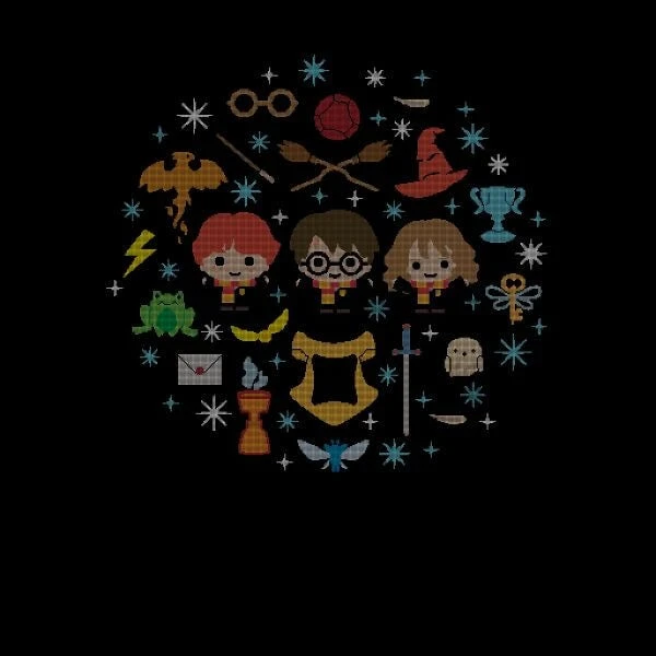 Harry Potter Characters Women's Christmas T-Shirt - Black 4 Harry Potter Characters Women's Christmas T-Shirt - Black - Image 2