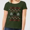Star Wars Empire Knit Women's Christmas T-Shirt - Forest Green