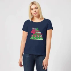 Elf Food Groups Women's Christmas T-Shirt - Navy -Christmas Clothes Store 11963644 1004627061112204