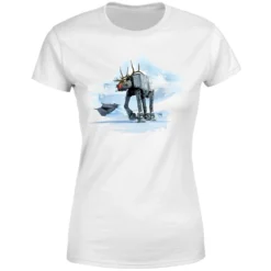 Star Wars AT-AT Reindeer Women's Christmas T-Shirt - White -Christmas Clothes Store 11963668 5894627062393549