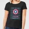 Marvel Captain America Women's Christmas T-Shirt - Black 1 Marvel Captain America Women's Christmas T-Shirt - Black -Christmas Clothes Store 11963678 5634627062507672