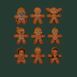 Star Wars Gingerbread Characters Women's Christmas T-Shirt - Forest Green -Christmas Clothes Store 11963805 2074627069394277