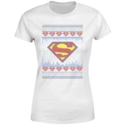 DC COMICS DC Supergirl Knit Women's Christmas T-Shirt - White 11 DC COMICS DC Supergirl Knit Women's Christmas T-Shirt - White -Christmas Clothes Store 11963927 7294627076991306