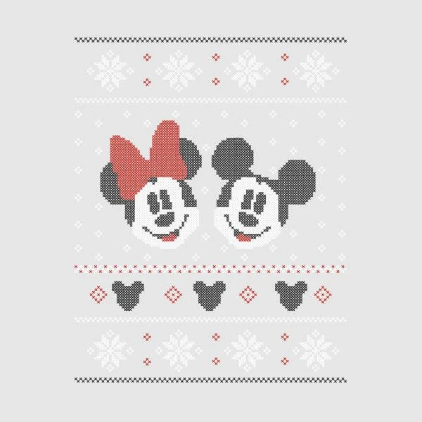 Disney Mickey And Minnie Women's Christmas T-Shirt - Grey 4 Disney Mickey And Minnie Women's Christmas T-Shirt - Grey - Image 2