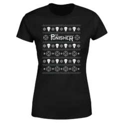 Marvel Punisher Women's Christmas T-Shirt - Black -Christmas Clothes Store 11964124 7604627062394788