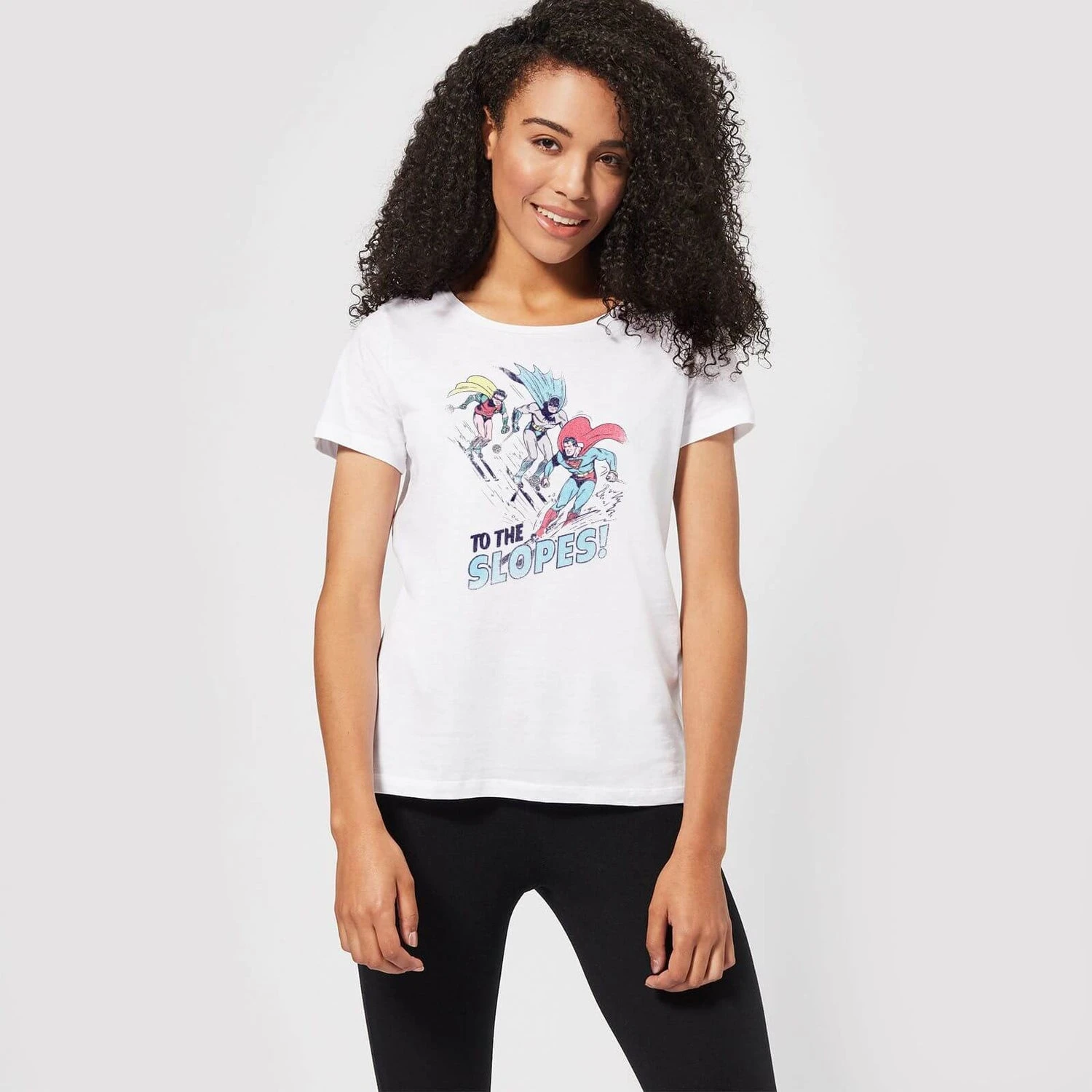 DC COMICS DC To The Slopes! Women's Christmas T-Shirt - White 5 DC COMICS DC To The Slopes! Women's Christmas T-Shirt - White - Image 3