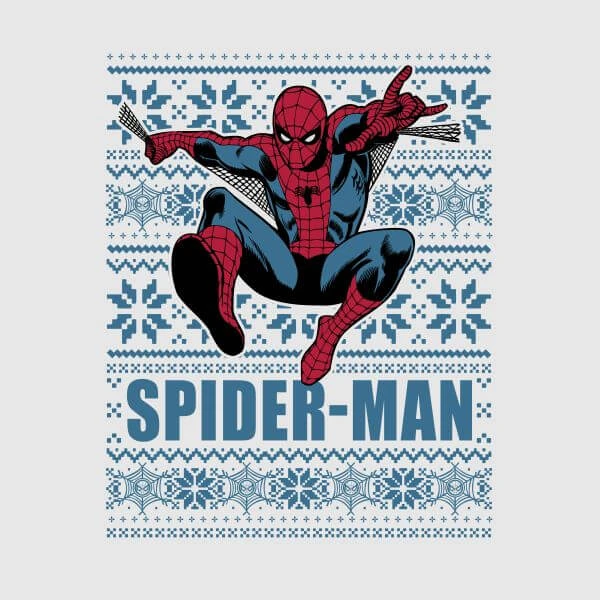 Marvel Spider-Man Women's Christmas T-Shirt - Grey 4 Marvel Spider-Man Women's Christmas T-Shirt - Grey - Image 2