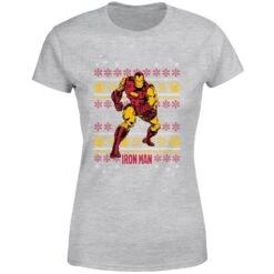 Marvel Iron Man Women's Christmas T-Shirt - Grey 11 Marvel Iron Man Women's Christmas T-Shirt - Grey -Christmas Clothes Store 11964181 8404627091169582