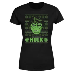 Marvel Hulk Face Women's Christmas T-Shirt - Black 11 Marvel Hulk Face Women's Christmas T-Shirt - Black -Christmas Clothes Store 11964221 5784627066961172