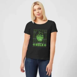 Marvel Hulk Face Women's Christmas T-Shirt - Black 9 Marvel Hulk Face Women's Christmas T-Shirt - Black -Christmas Clothes Store 11964221 6584627066779465
