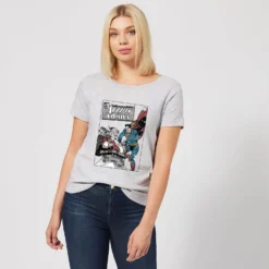 DC COMICS DC Superman Action Comics Women's Christmas T-Shirt - Grey 9 DC COMICS DC Superman Action Comics Women's Christmas T-Shirt - Grey -Christmas Clothes Store 11964353 5794627091097450