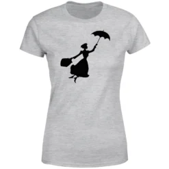 Disney Mary Poppins Flying Silhouette Women's Christmas T-Shirt - Grey 11 Disney Mary Poppins Flying Silhouette Women's Christmas T-Shirt - Grey -Christmas Clothes Store 11964444 4684627080133080