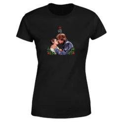 Star Wars Mistletoe Kiss Women's Christmas T-Shirt - Black -Christmas Clothes Store 11964481 3924627082812779