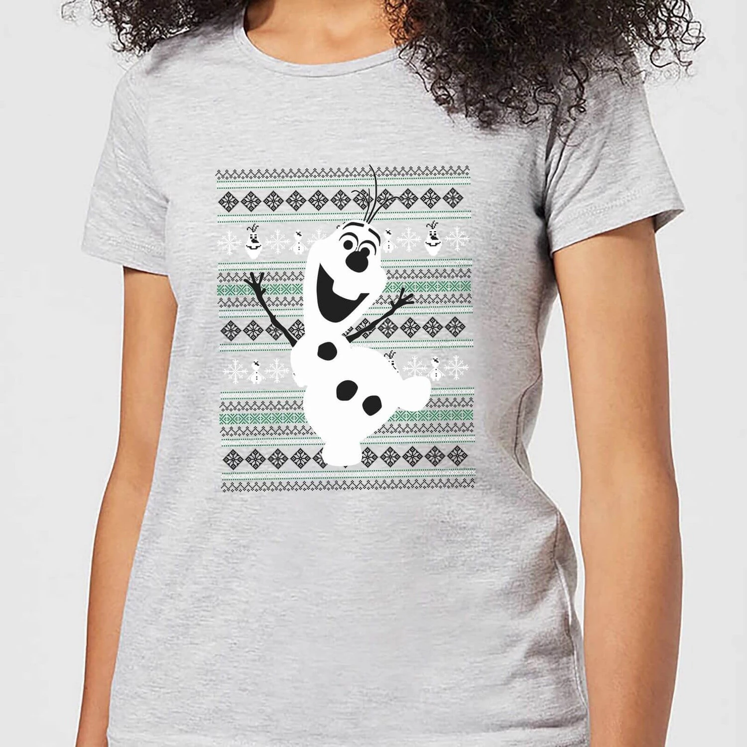 Disney Frozen Olaf Dancing Women's Christmas T-Shirt - Grey 3 Disney Frozen Olaf Dancing Women's Christmas T-Shirt - Grey
