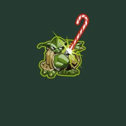 Star Wars Candy Cane Yoda Women's Christmas T-Shirt - Forest Green -Christmas Clothes Store 11964528 1564627059469950