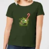 Star Wars Candy Cane Yoda Women's Christmas T-Shirt - Forest Green -Christmas Clothes Store 11964528 8134627059376695