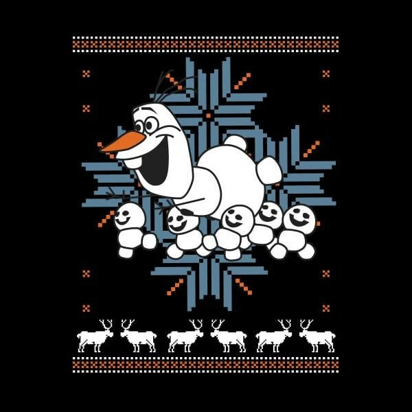 Disney Frozen Olaf And Snowmen Women's Christmas T-Shirt - Black 4 Disney Frozen Olaf And Snowmen Women's Christmas T-Shirt - Black - Image 2