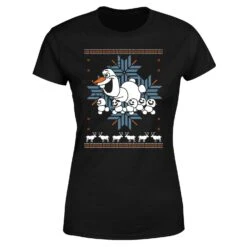 Disney Frozen Olaf And Snowmen Women's Christmas T-Shirt - Black 11 Disney Frozen Olaf And Snowmen Women's Christmas T-Shirt - Black -Christmas Clothes Store 11964617 3944627064103168