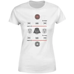 Star Wars Imperial Knit Women's Christmas T-Shirt - White -Christmas Clothes Store 11964746 1224627070899815