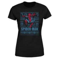 Marvel Spider-Man Women's Christmas T-Shirt - Black -Christmas Clothes Store 11964813 1054627091372880