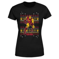 Marvel Iron Man Women's Christmas T-Shirt - Black -Christmas Clothes Store 11964878 9274627077981807